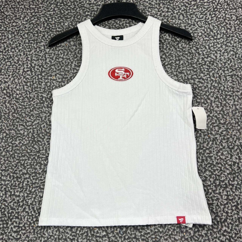 San Francisco 49ers Shirt Women Medium White Fanatics Sleeveless Ribbed New M